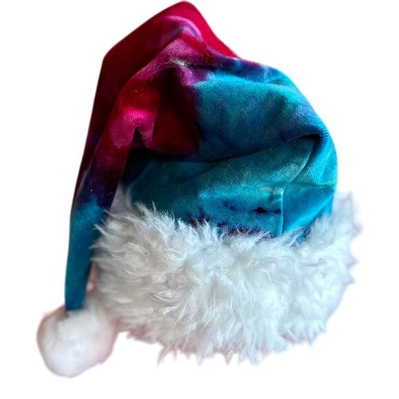 Handcrafted Tie-Dye Santa Hat - Picture 4 of 7